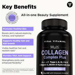 Vital Vitamins ingredientes clave como vitamina C y biotina para soporte