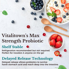 Vitalitown persona tomando cápsula diaria para bienestar intestinal