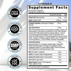 Vitamax cápsulas en mano mostrando tamaño real y conveniencia diaria