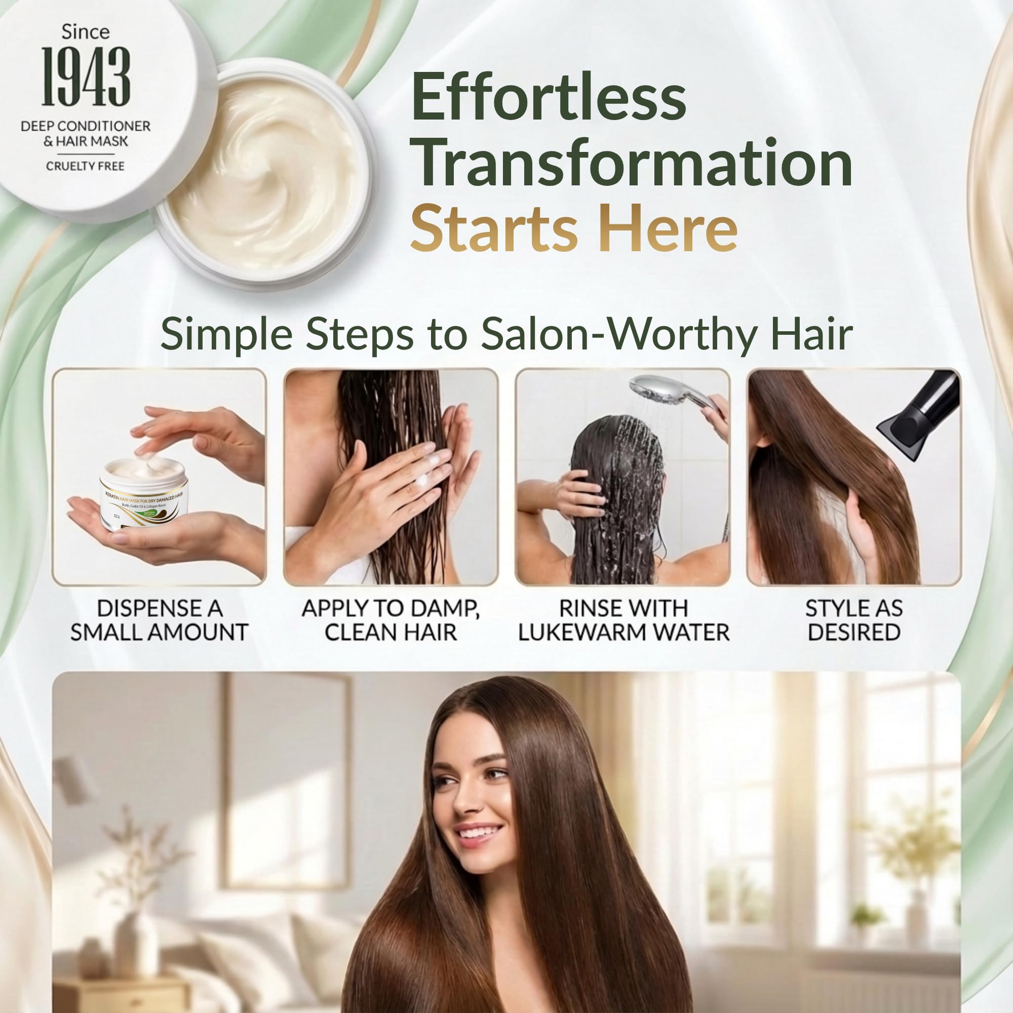 VITAMINS resultado en rizos antes y después con menos frizz