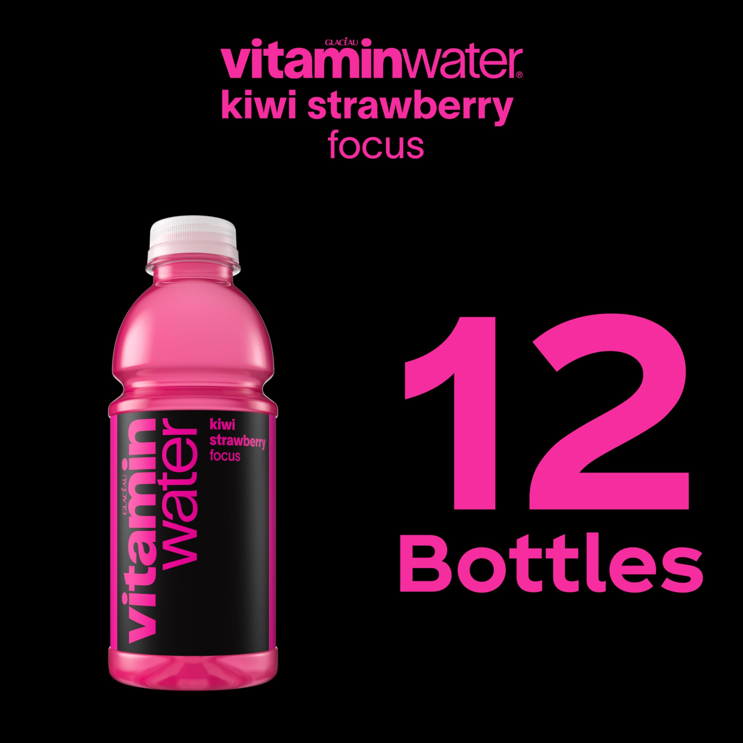 vitaminwater Focus comparación de tamaño para visualizar capacidad