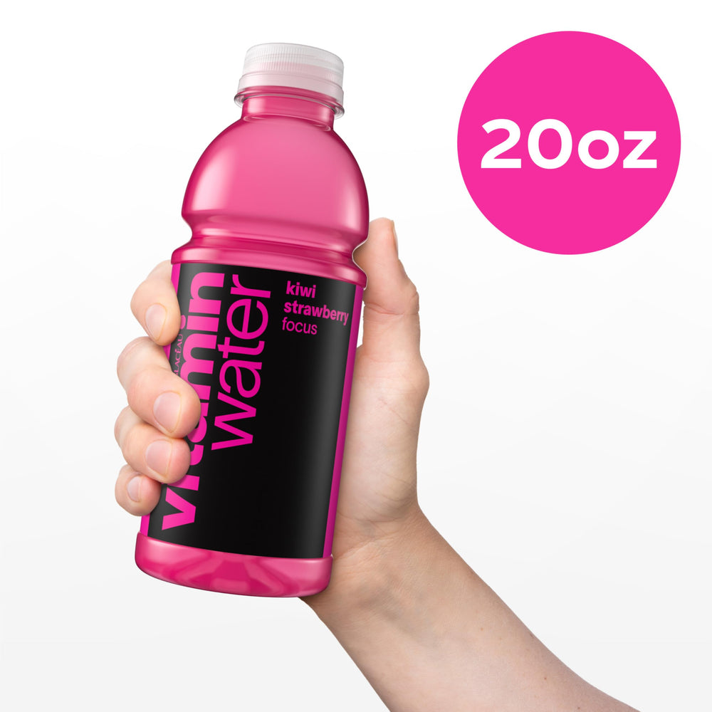 vitaminwater Focus etiqueta nutricional con vitaminas y electrolitos visibles