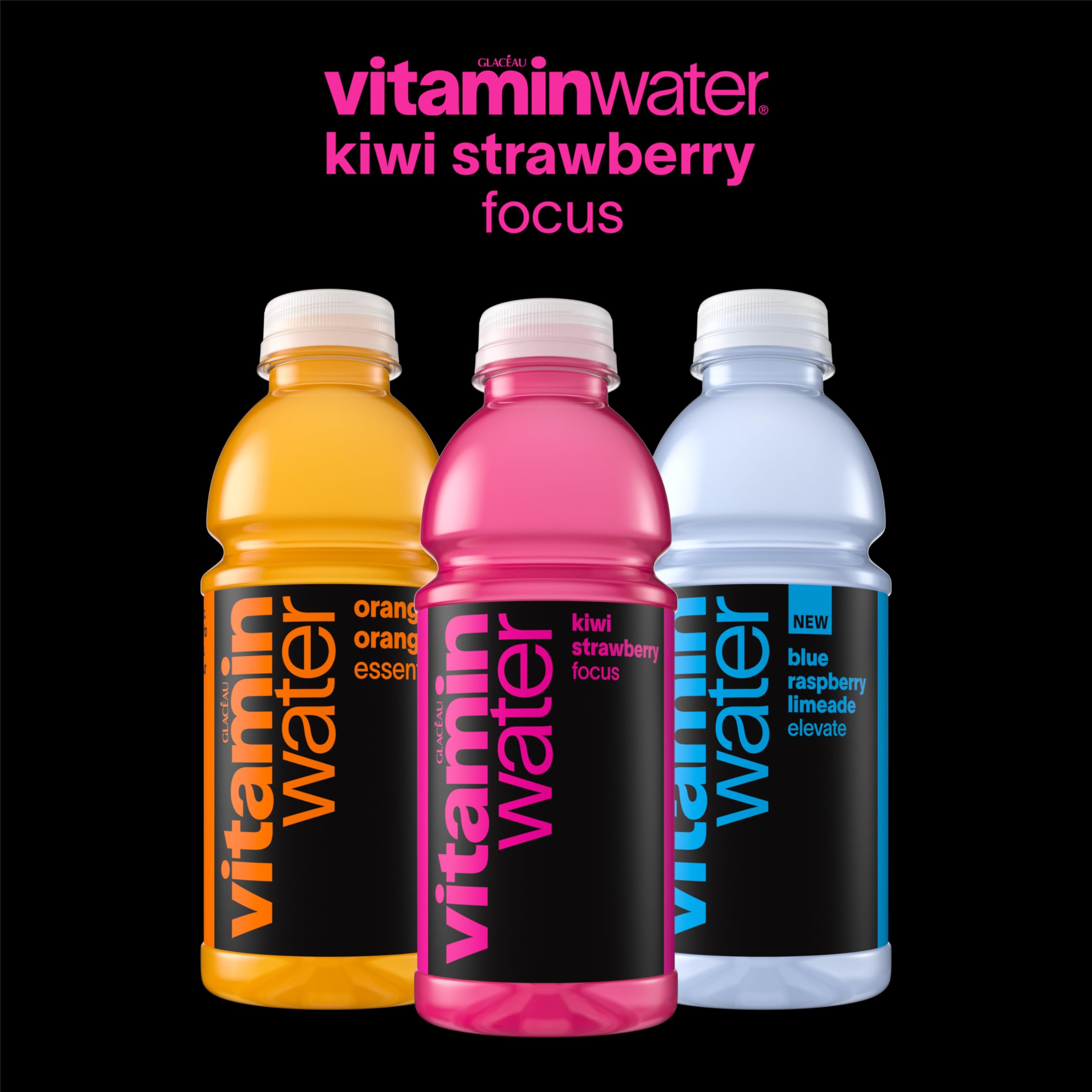 vitaminwater Focus en escritorio representando energía y concentración