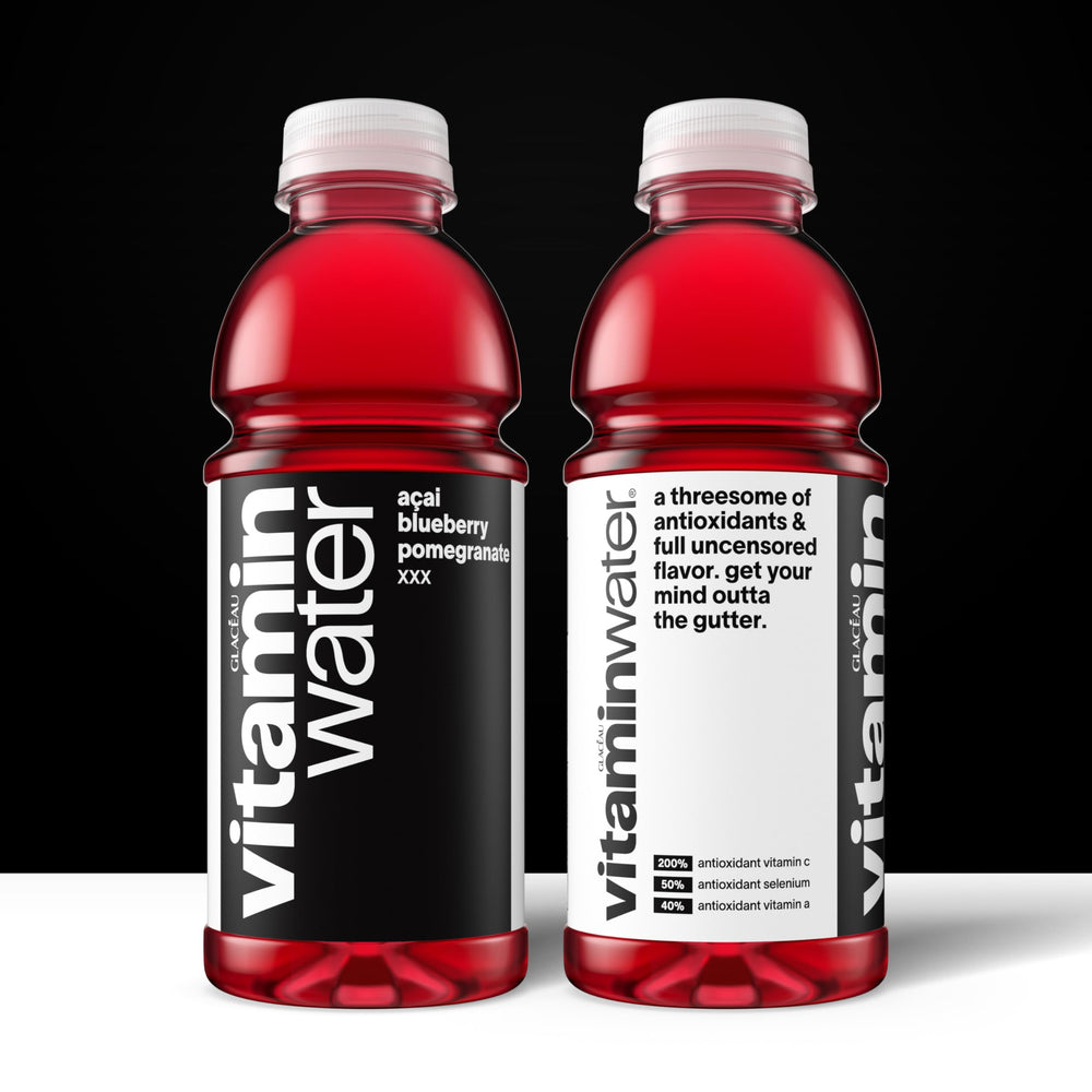 vitaminwater detalle de la tapa para abrir fácil y llevar