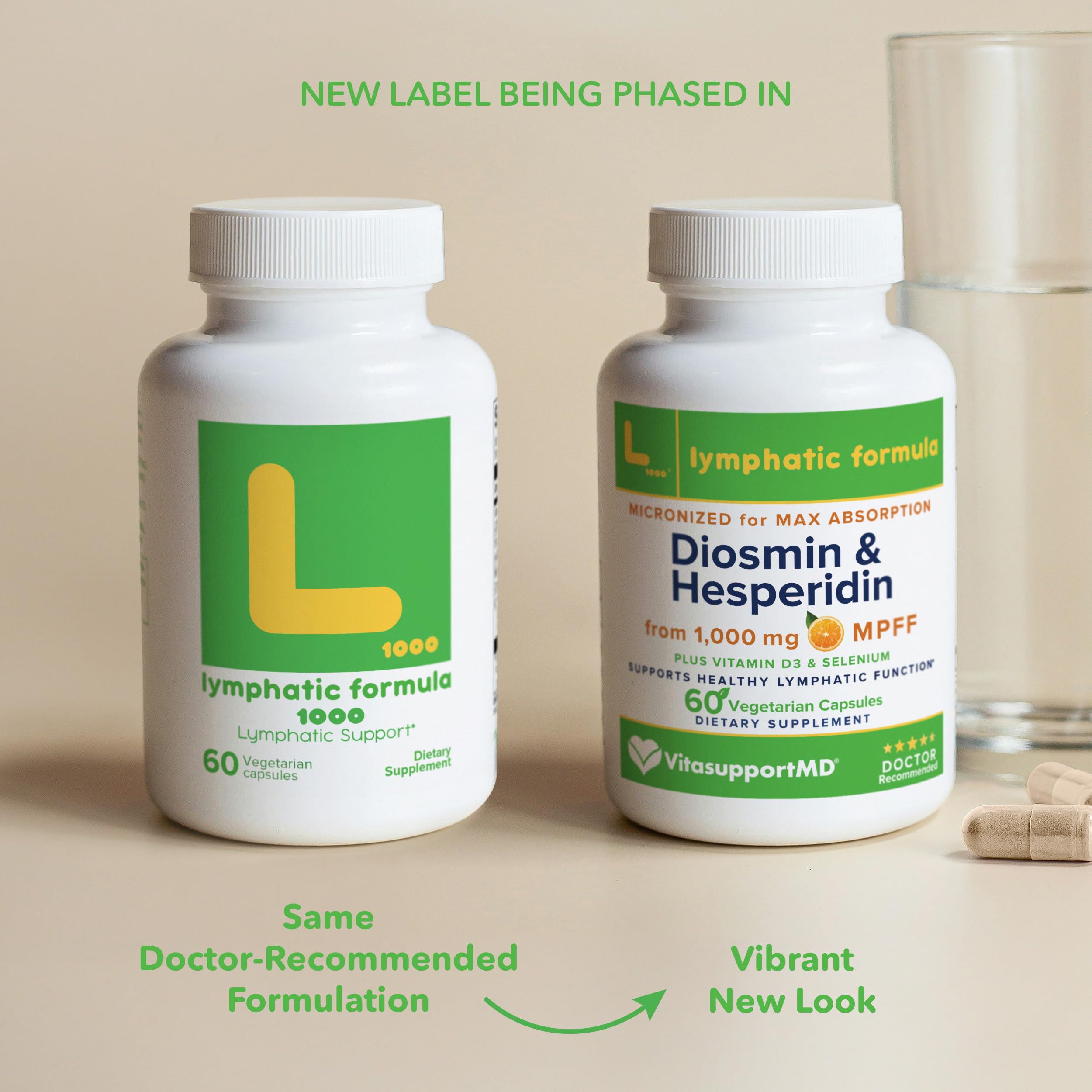 VITASUPPORTMD label close-up showing diosmin hesperidin selenium vitamin D3
