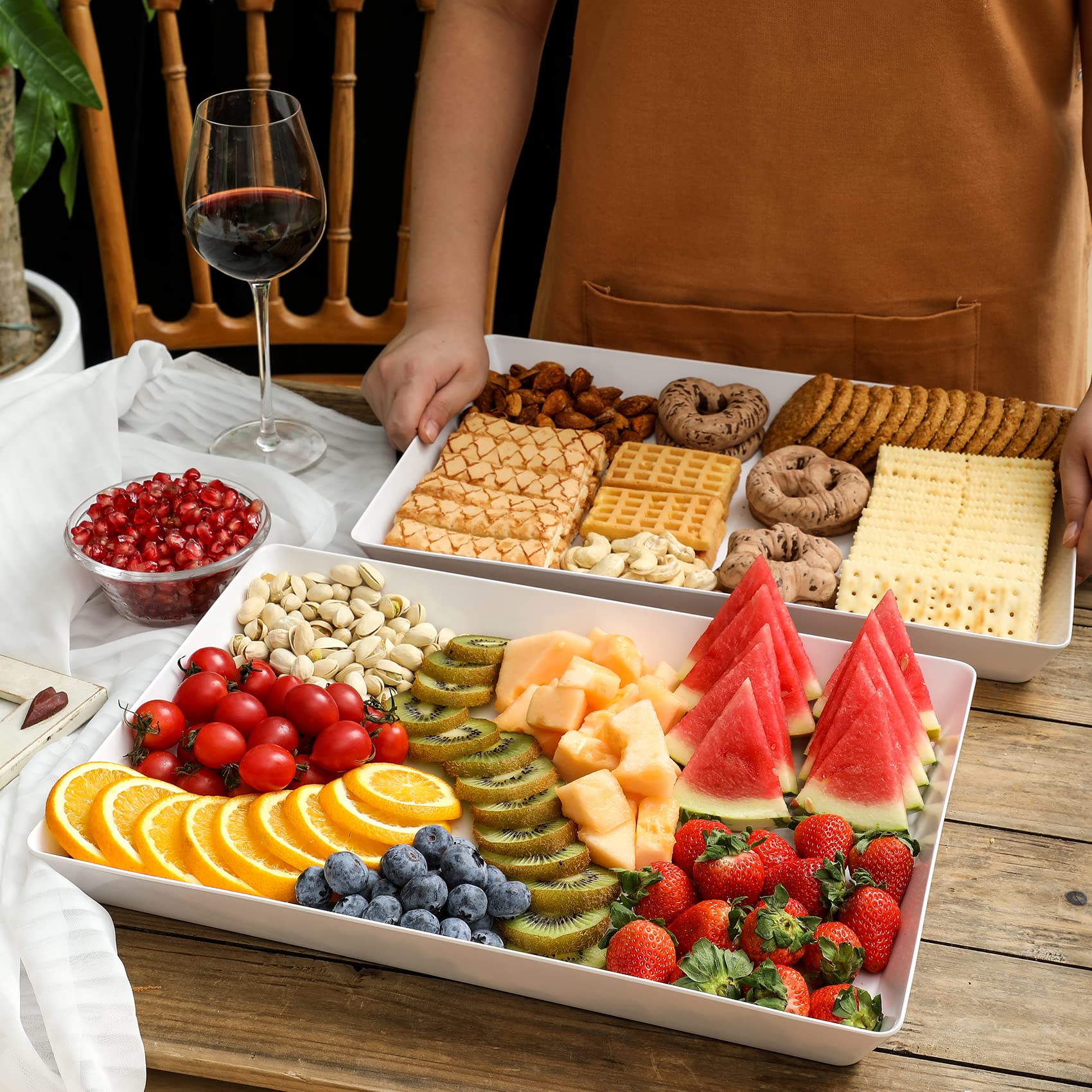 VITEVER bandeja en mesa de fiesta con postres, mejora la presentación de alimentos