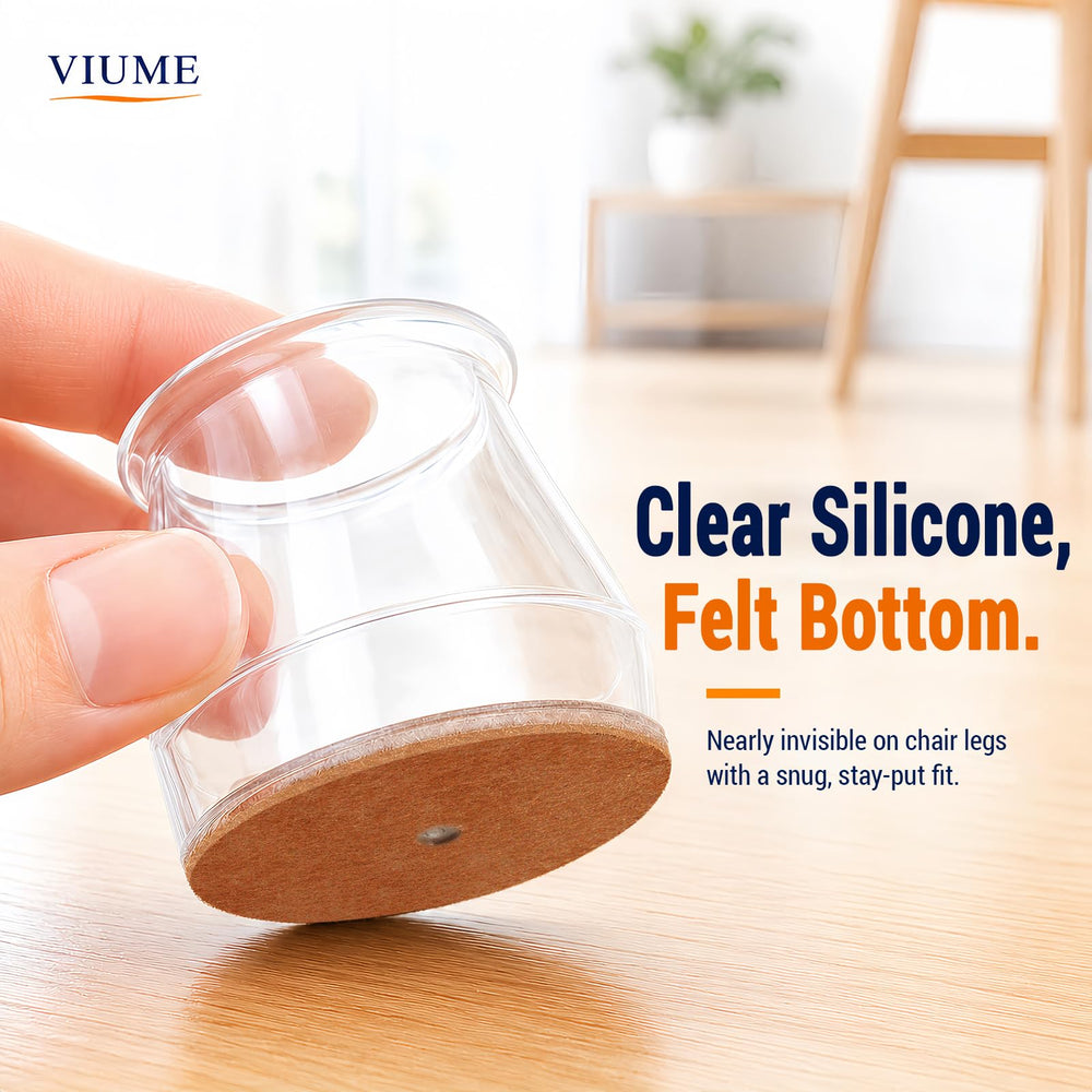 VIUME protector en uso en comedor, facilita deslizamiento y silencio