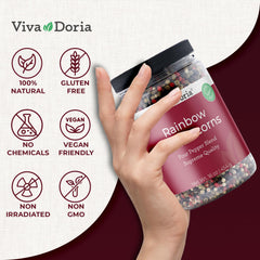 Viva Doria primer plano de textura de granos para apreciar colores