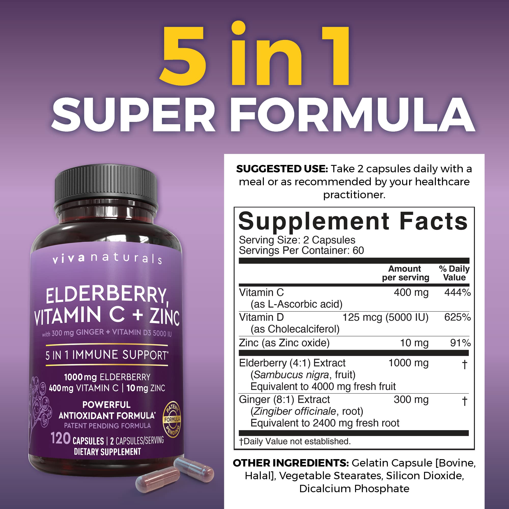 Viva Naturals cápsulas sobre superficie que facilitan la toma