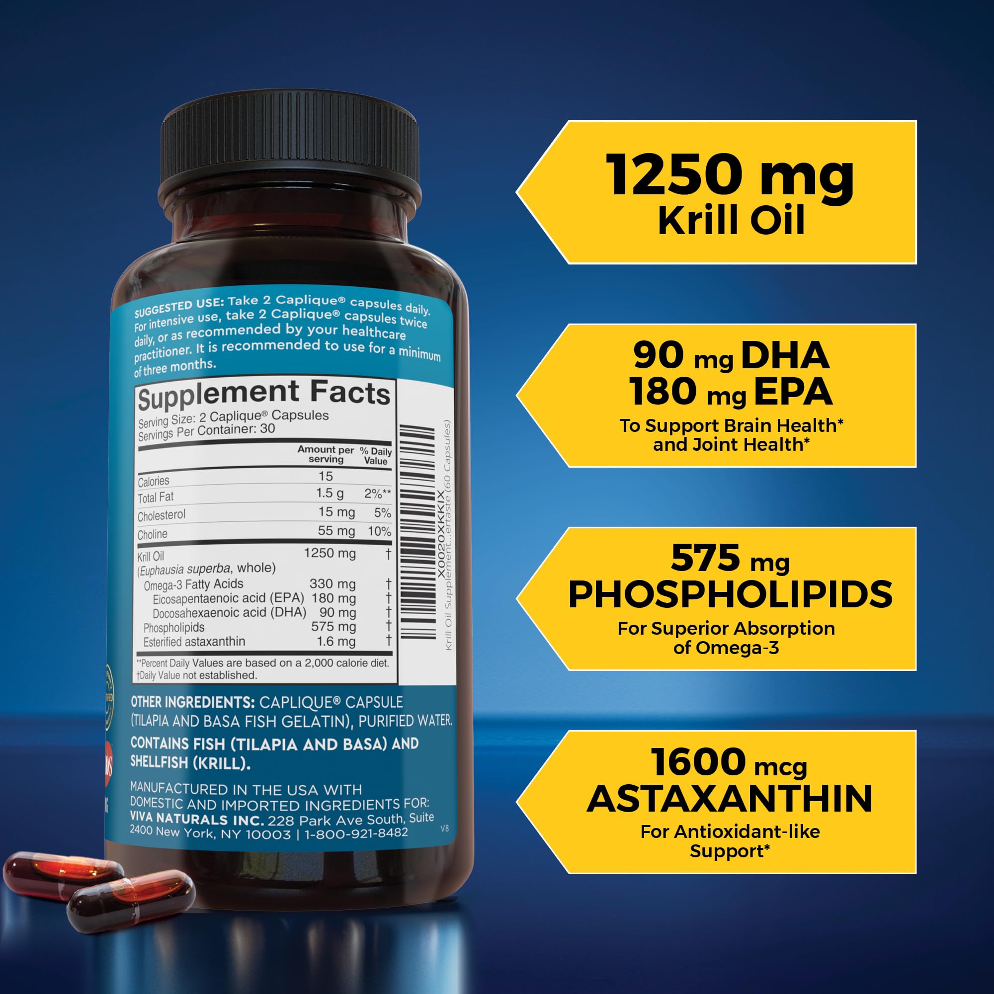 Viva Naturals imagen de aguas antárticas fuente sostenible del kril