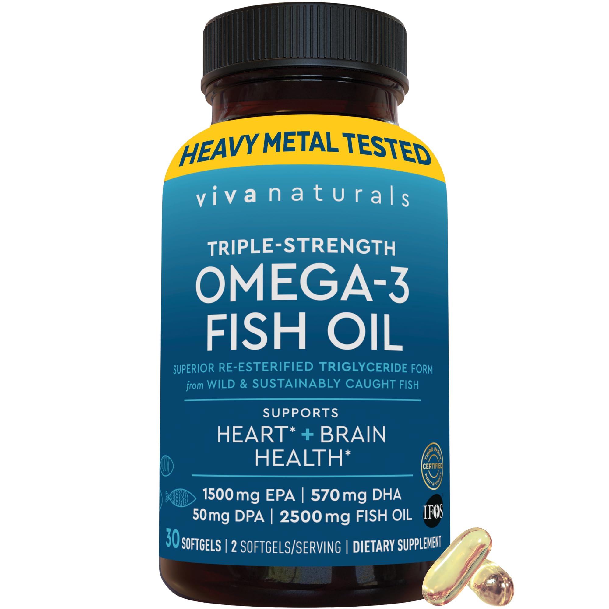 Viva Naturals frontal del empaque mostrando dosificación y beneficio