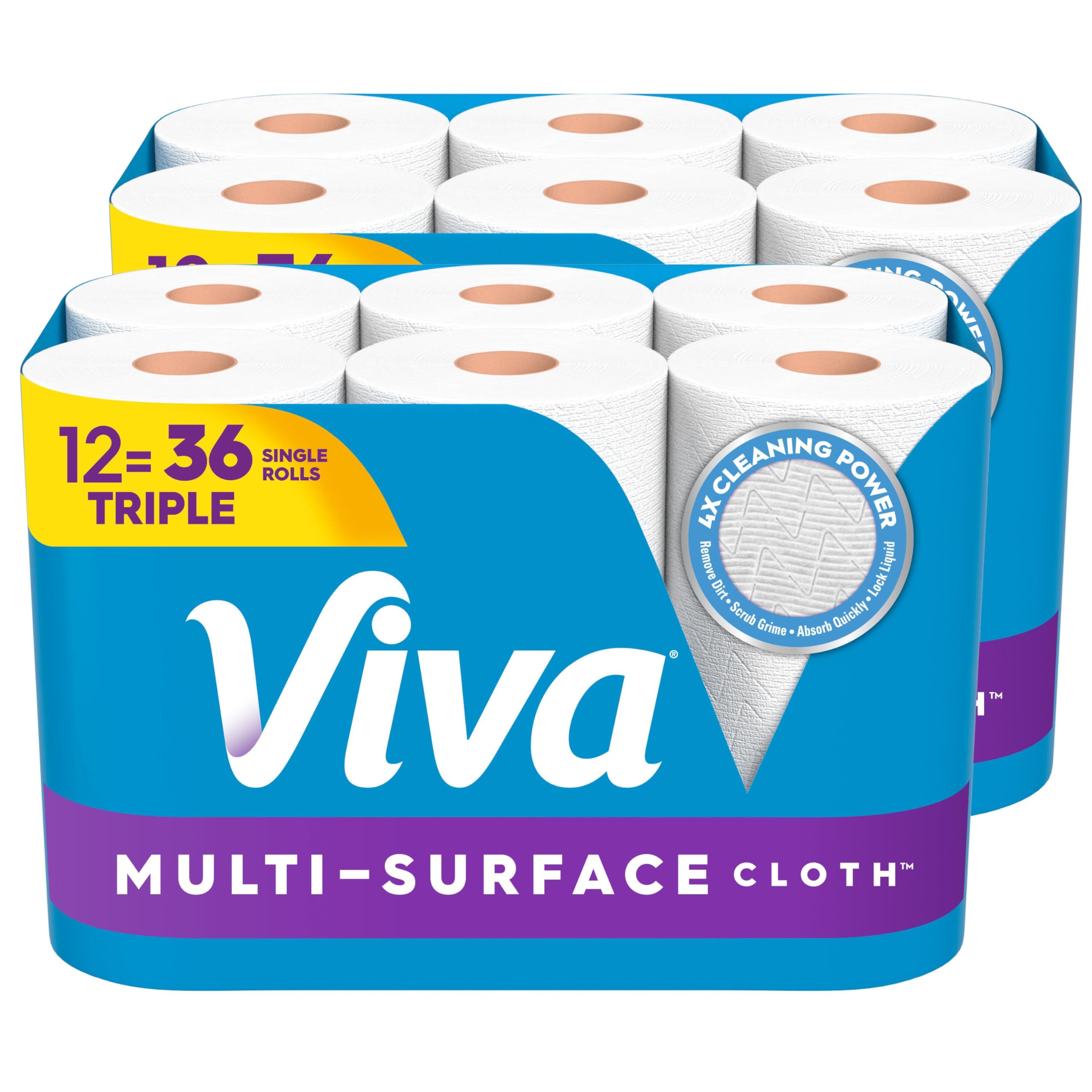 Viva rollo frontal empaque mostrando cantidad y formato triple, ideal ahorro