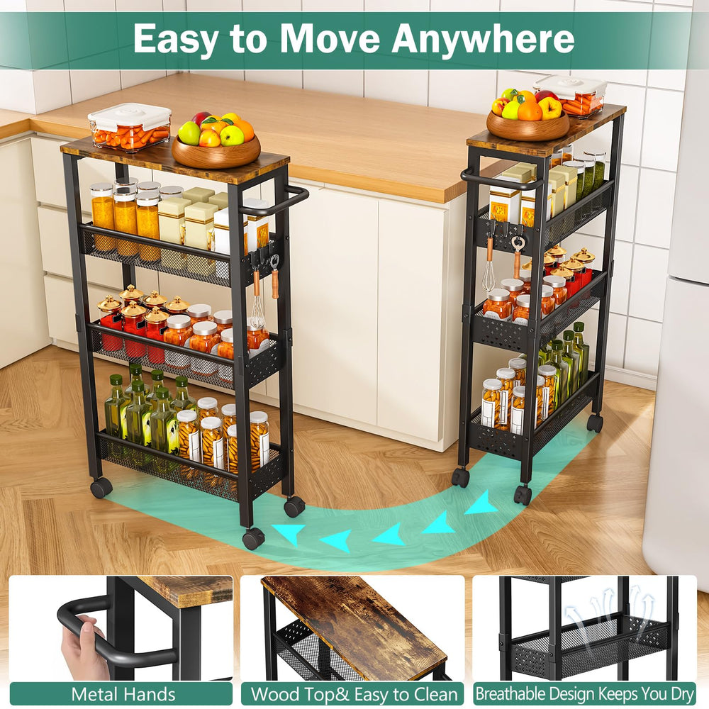 Vivihomety ruedas giratorias 360° que facilitan mover el carrito