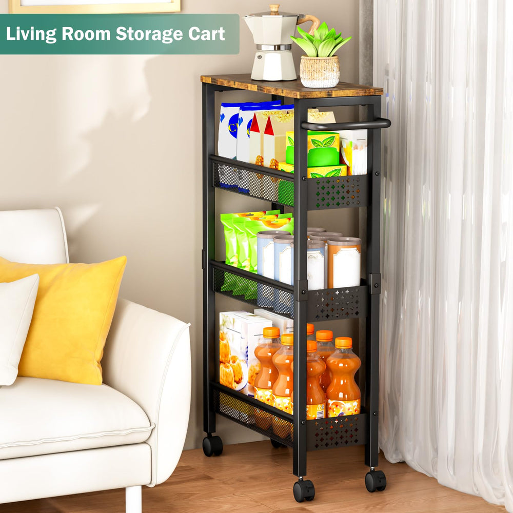 Vivihomety carrito en cocina organizando especias y aceites con orden