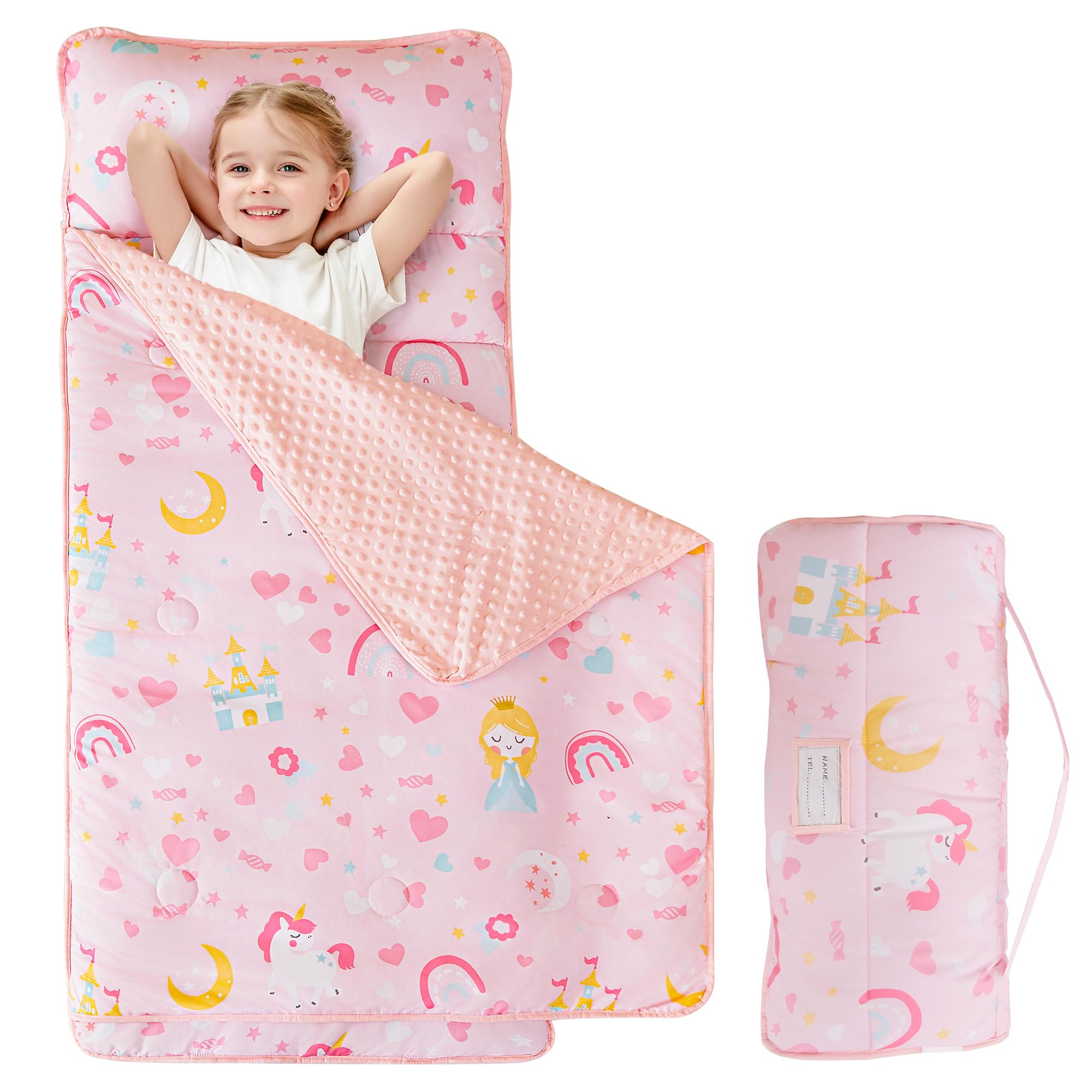 Viviland vista frontal del conjunto rosa con diseño princesa, bonita presentación y utilidad