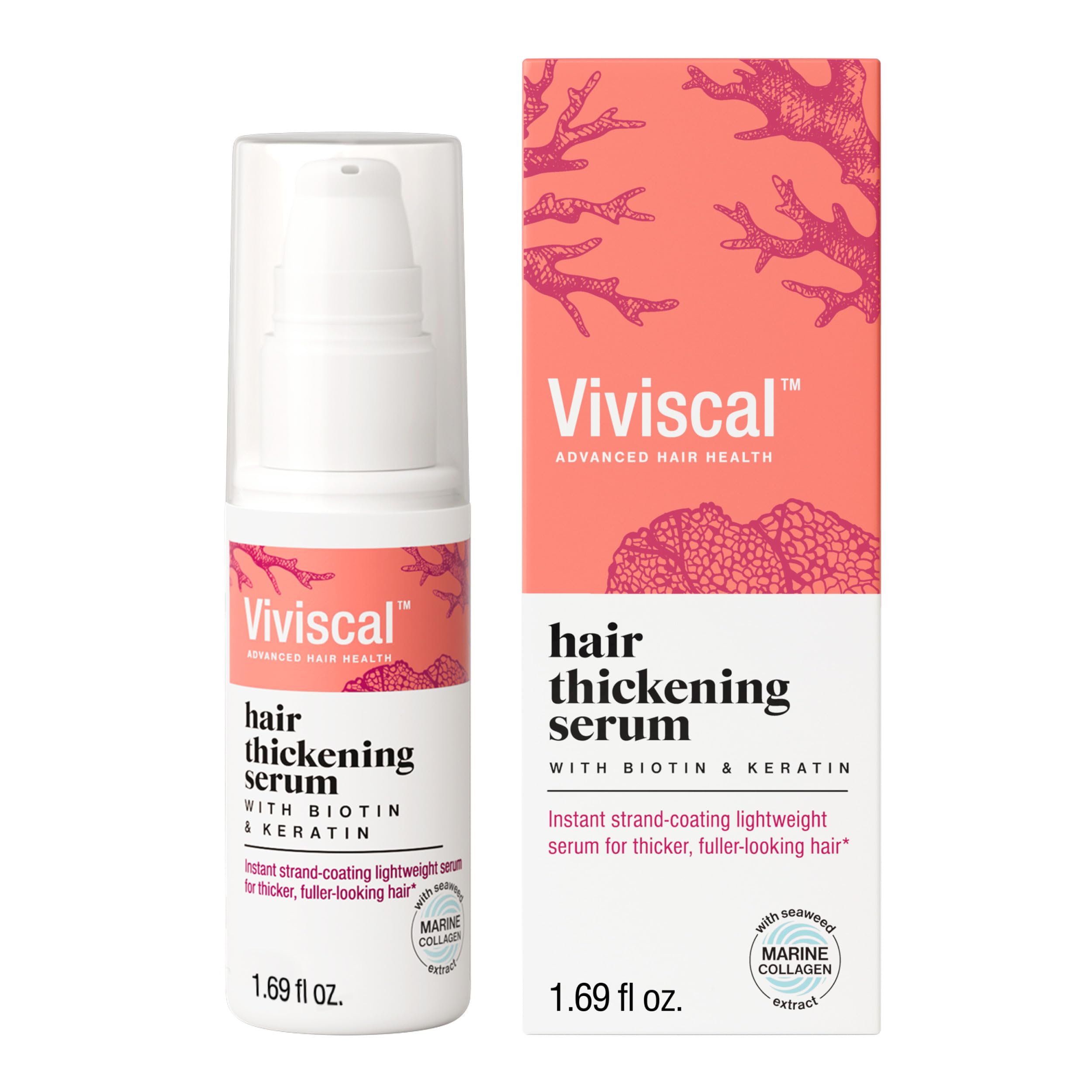 Viviscal frasco frontal mostrando envase y beneficio de mayor cuerpo