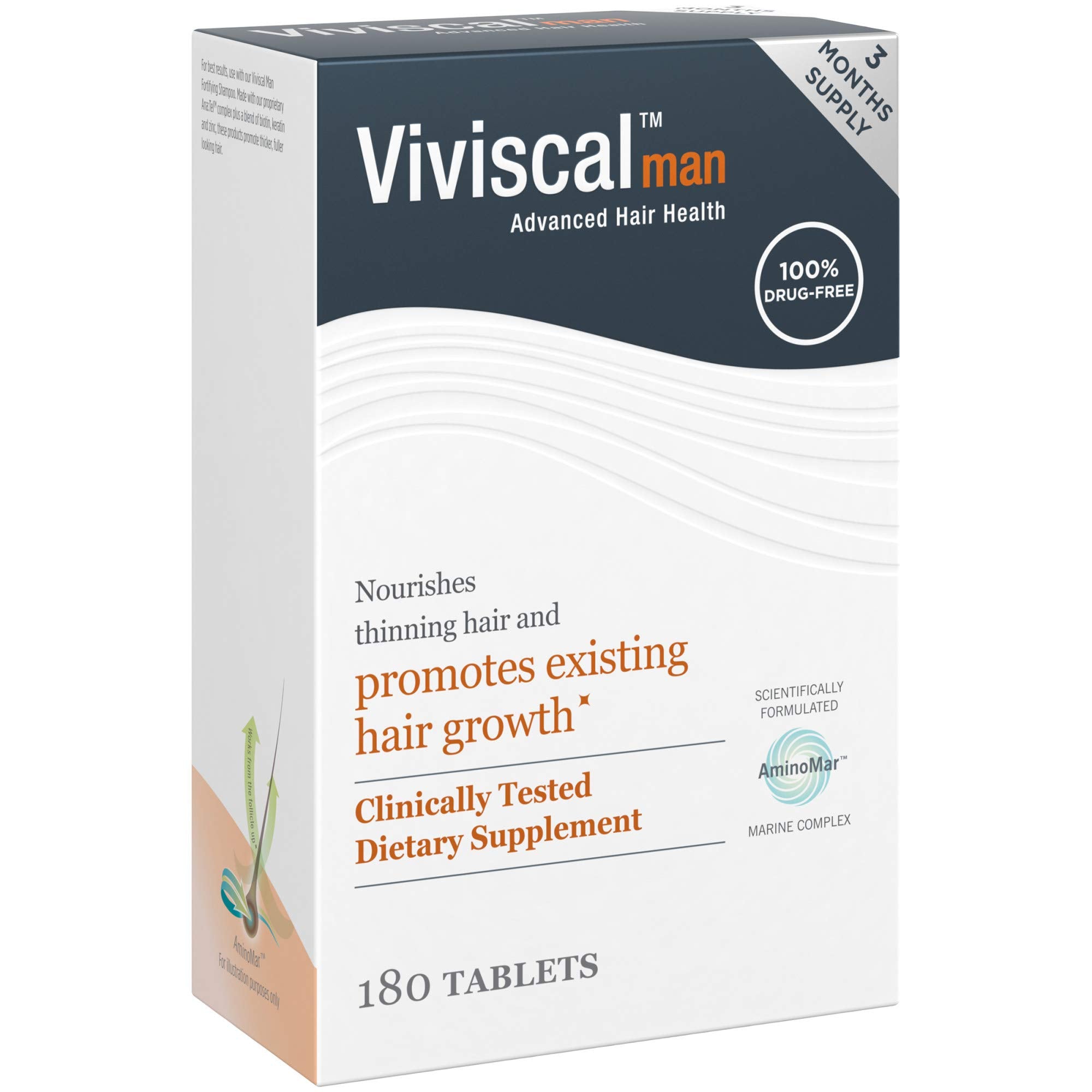 Ambiente de baño con Viviscal y champú para una rutina integral