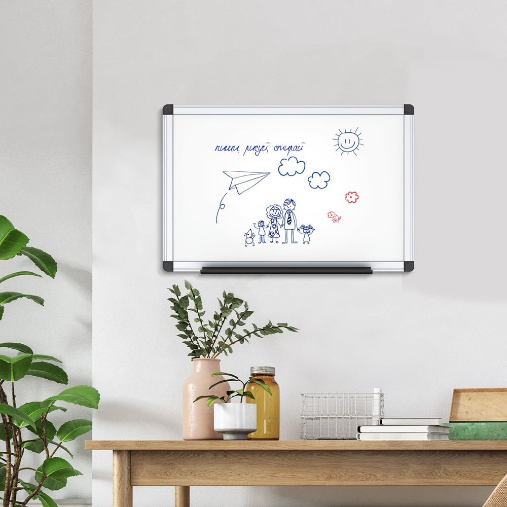 VIZ-PRO accesorios incluidos: bandeja, borrador, marcadores e imanes