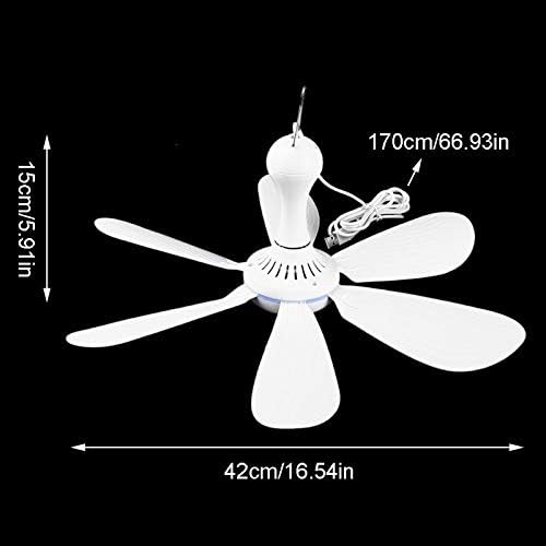 VizGiz ventilador colgado en RV mejorando circulación de aire interior