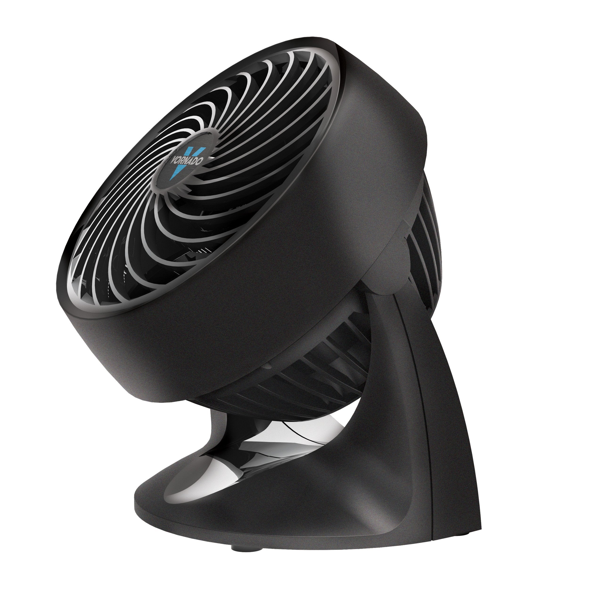 Vornado 133 vista frontal mostrando parrilla espiral y diseño compacto para circulación potente