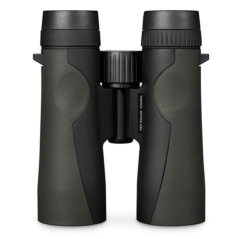 Primer plano de lentes Vortex Crossfire HD mostrando revestimientos y color fiel