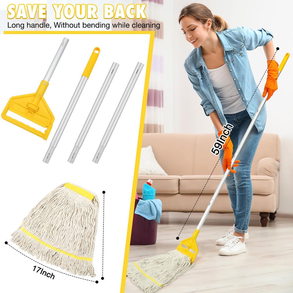 VOUBIEN mango de aluminio largo para postura ergonómica y alcance