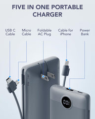 VRURC cables integrados mostrados conectados para carga rápida