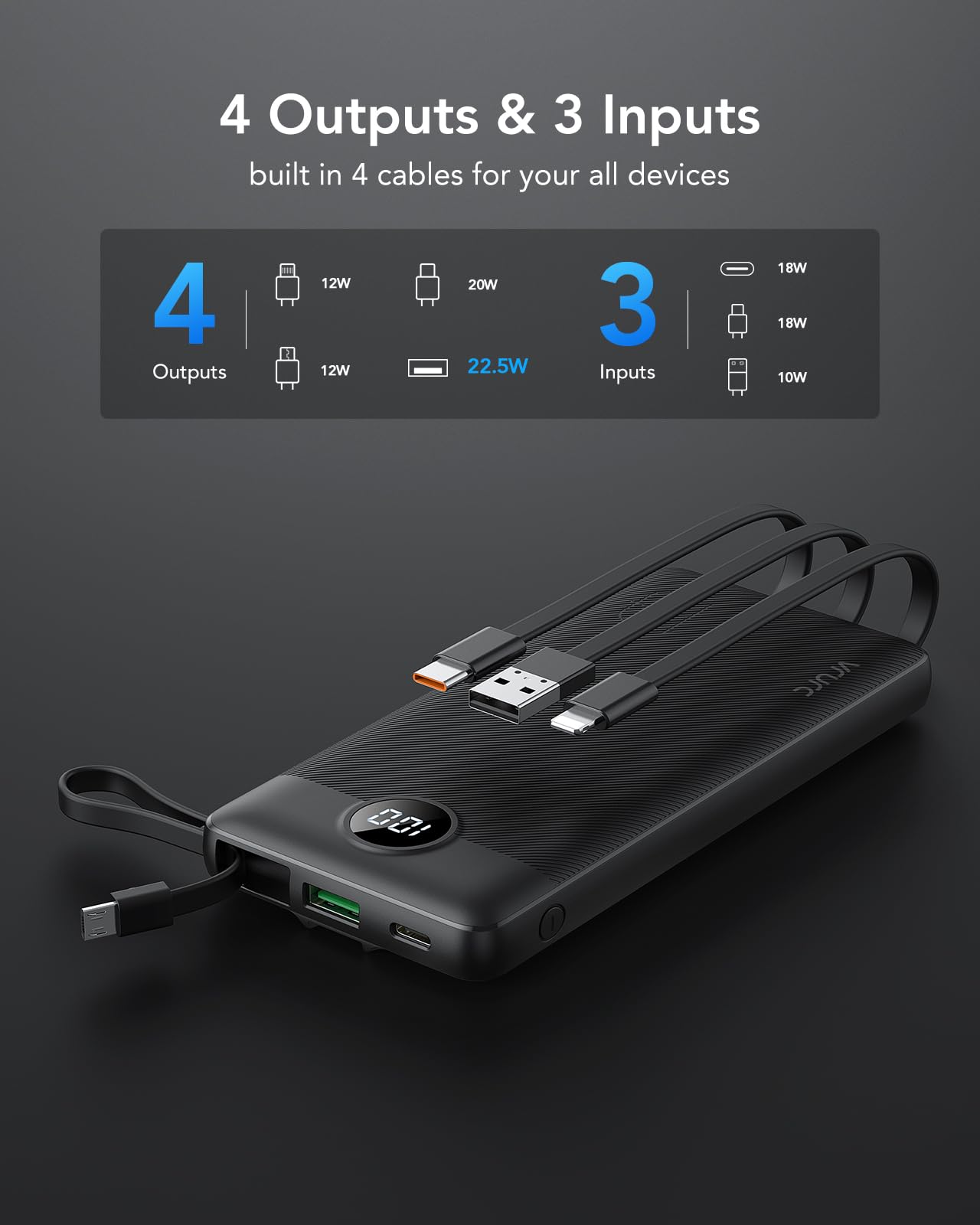 VRURC conectado a un iPhone mostrando carga rápida y compatibilidad iOS