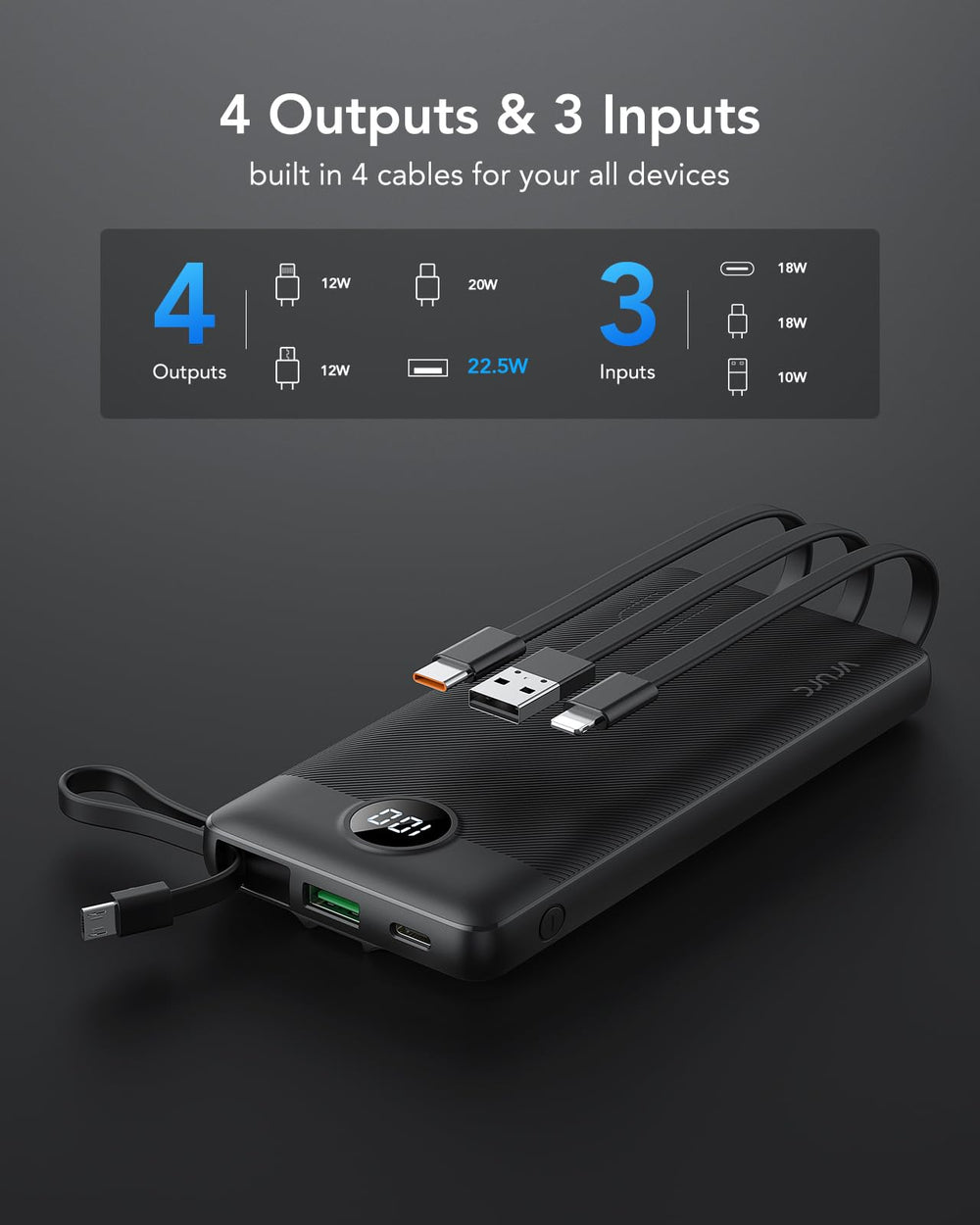 VRURC conectado a un iPhone mostrando carga rápida y compatibilidad iOS