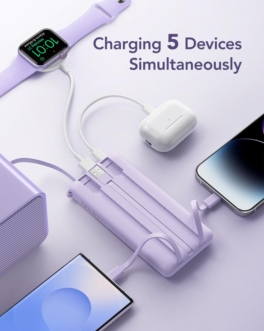 VRURC power bank en mano mostrando tamaño y ligereza para viajar