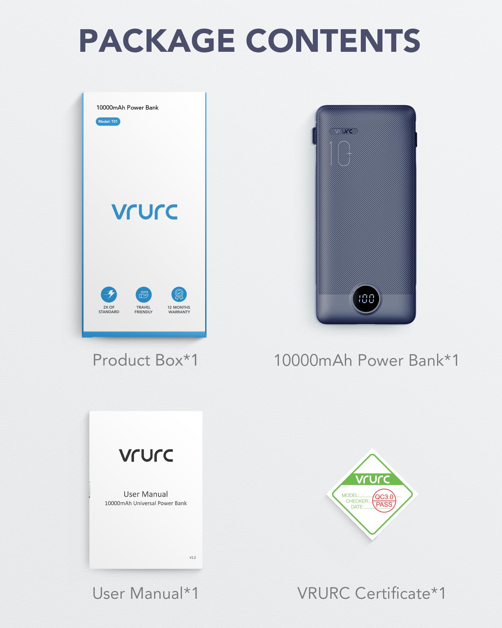 VRURC power bank en mochila durante viaje para carga portátil sin cables sueltos