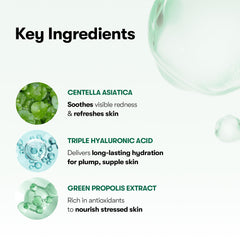 VT COSMETICS mascarilla en uso en rostro para hidratación rápida y calmante