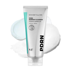 VT COSMETICS envase frontal del limpiador PDRN beneficios de limpieza suave