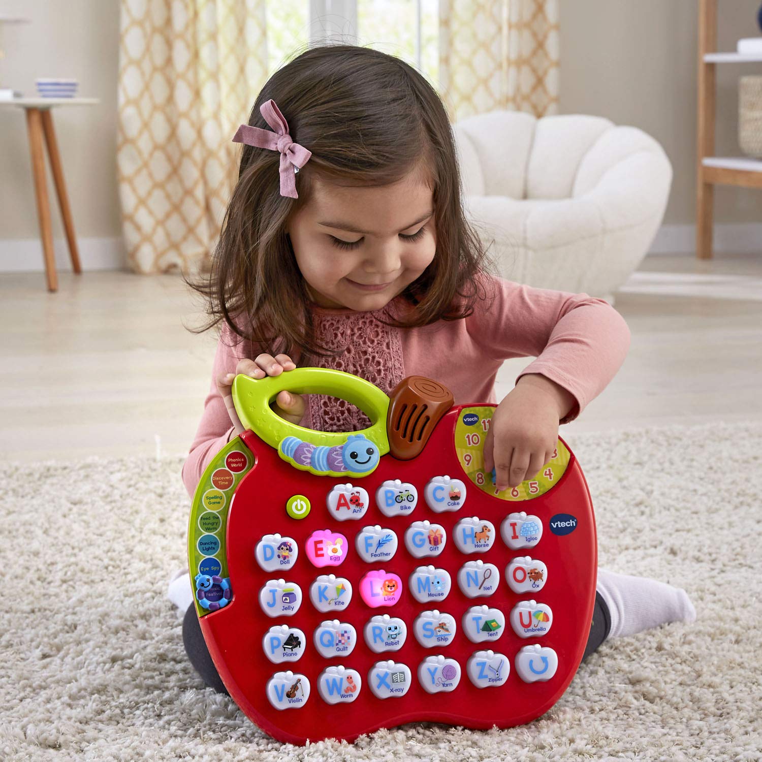 VTech ABC Learning Apple niño jugando, fomenta habilidades preescolares activas