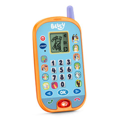 VTech Bluey primer plano de botones con personajes que facilitan aprendizaje y juego