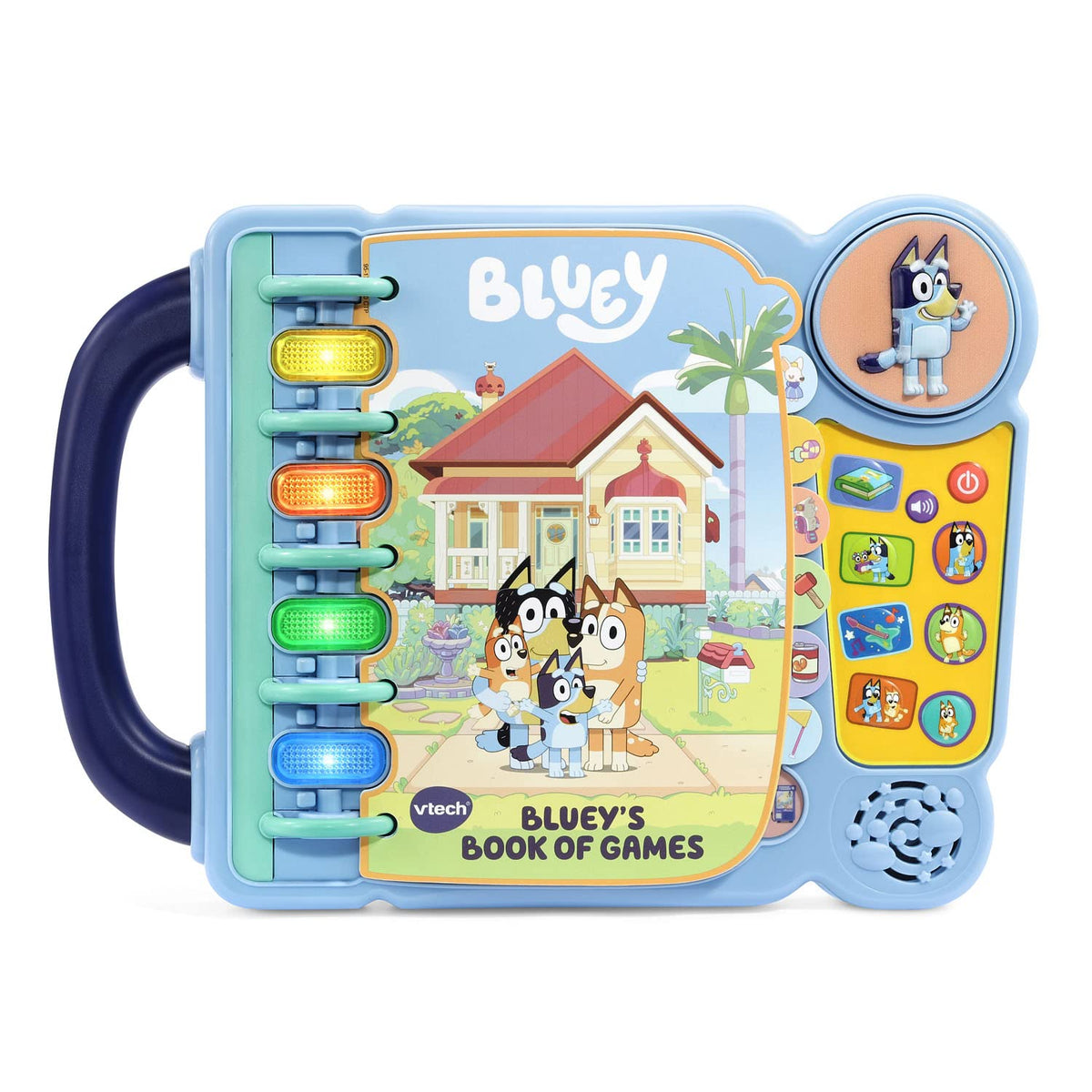 VTech Bluey portada del libro mostrando 14 páginas y personajes para juego imaginativo