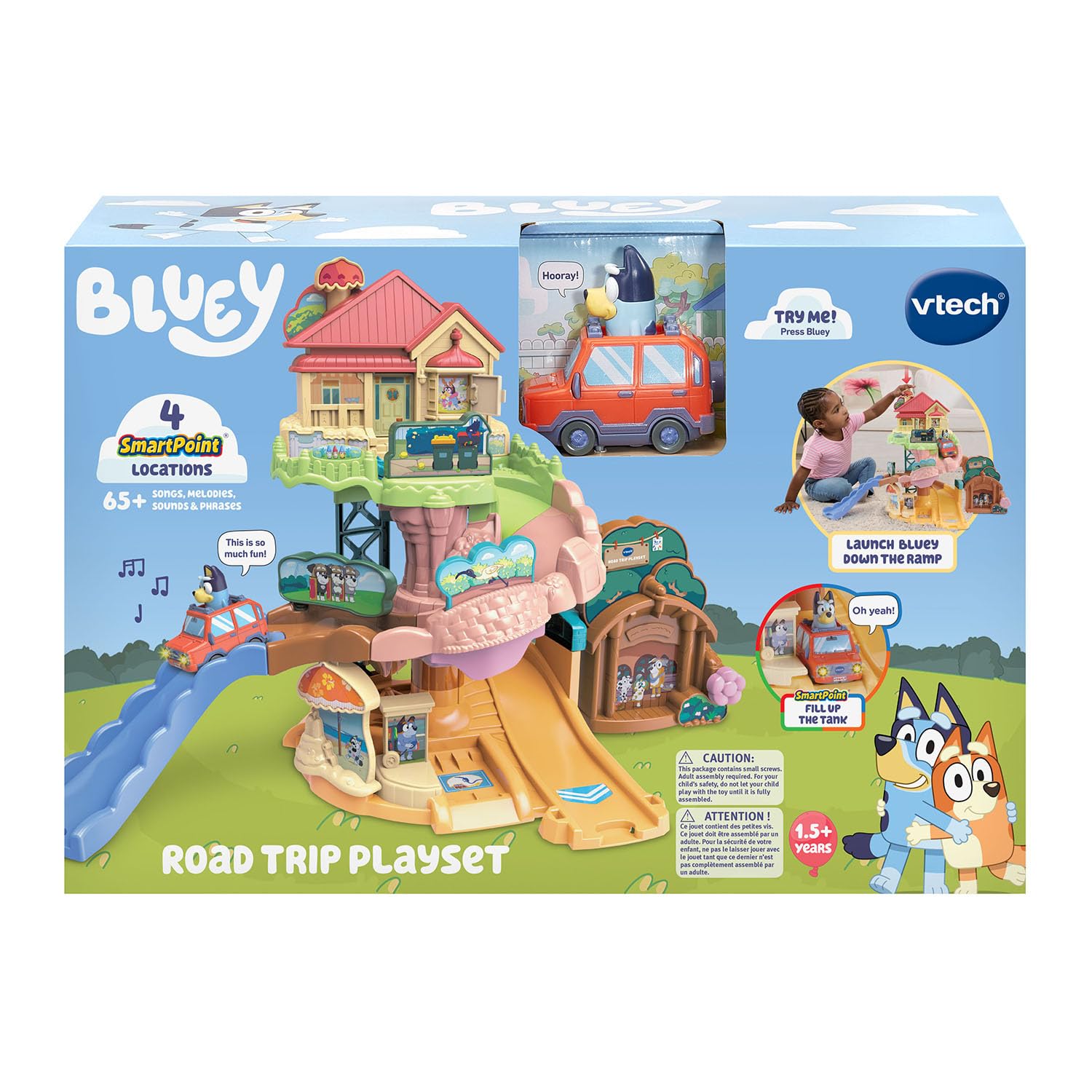 VTech Bluey puntos SmartPoint en la pista que activan frases y canciones