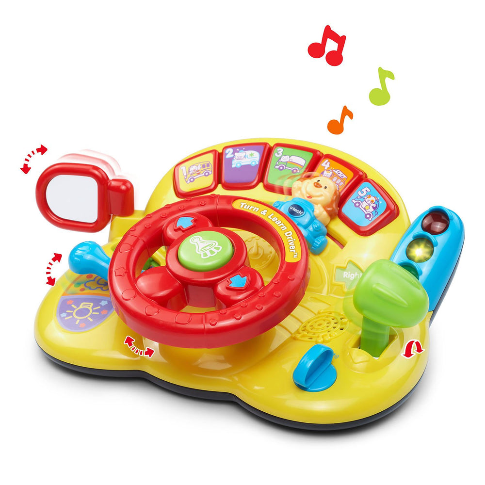 VTech detalle de botones coloridos que fomentan la motricidad fina