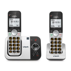 VTech vista frontal del conjunto VG232-2 mostrando ergonomía y uso fácil