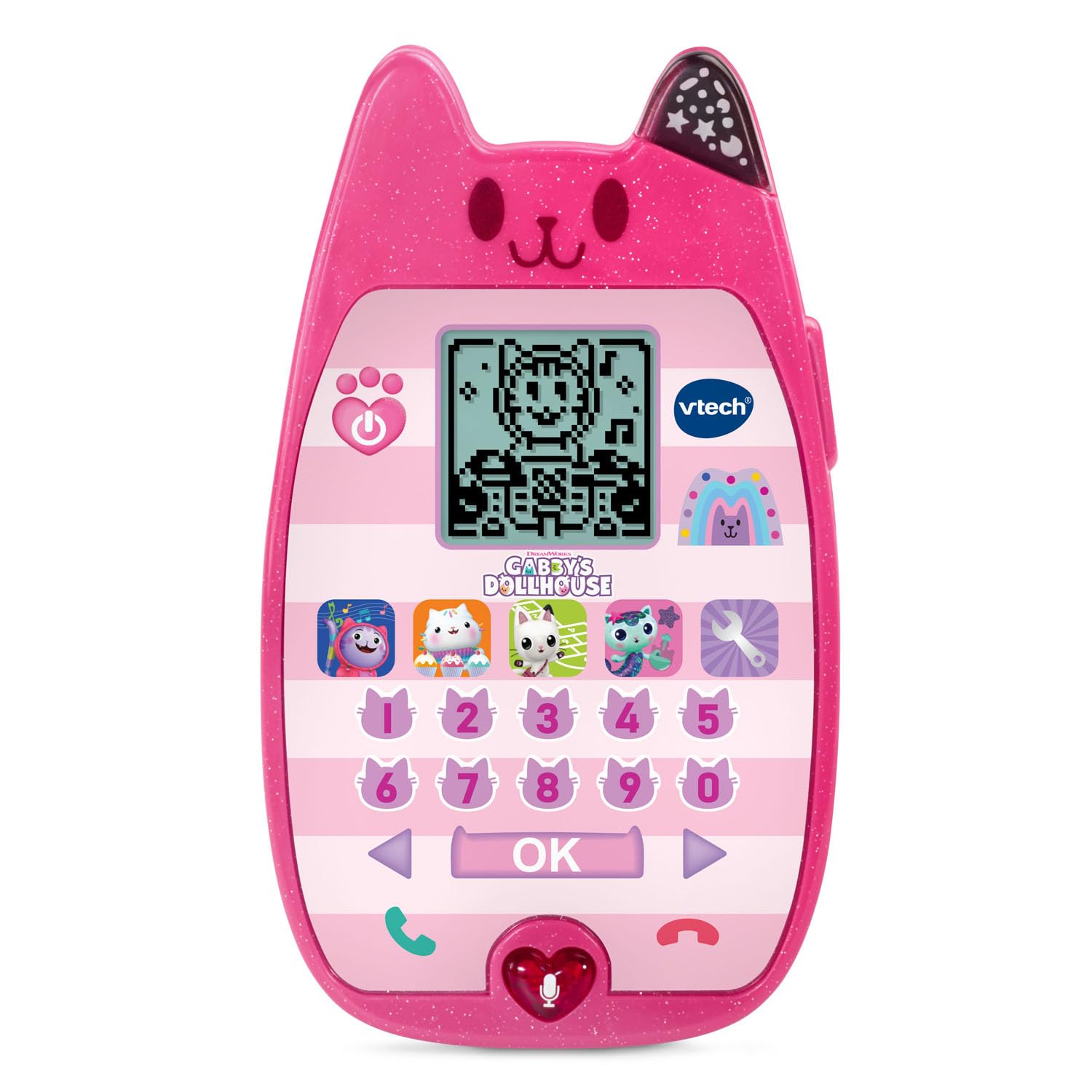 VTech teléfono Gabby's Dollhouse compartimento de pilas abierto para instalación segura