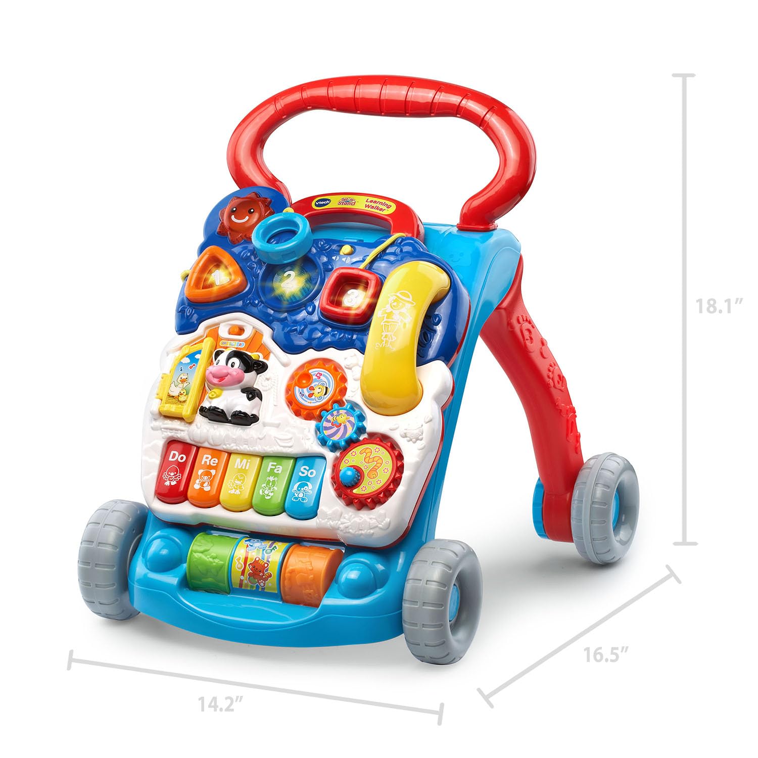 VTech panel desmontable en primer plano que permite juego en suelo