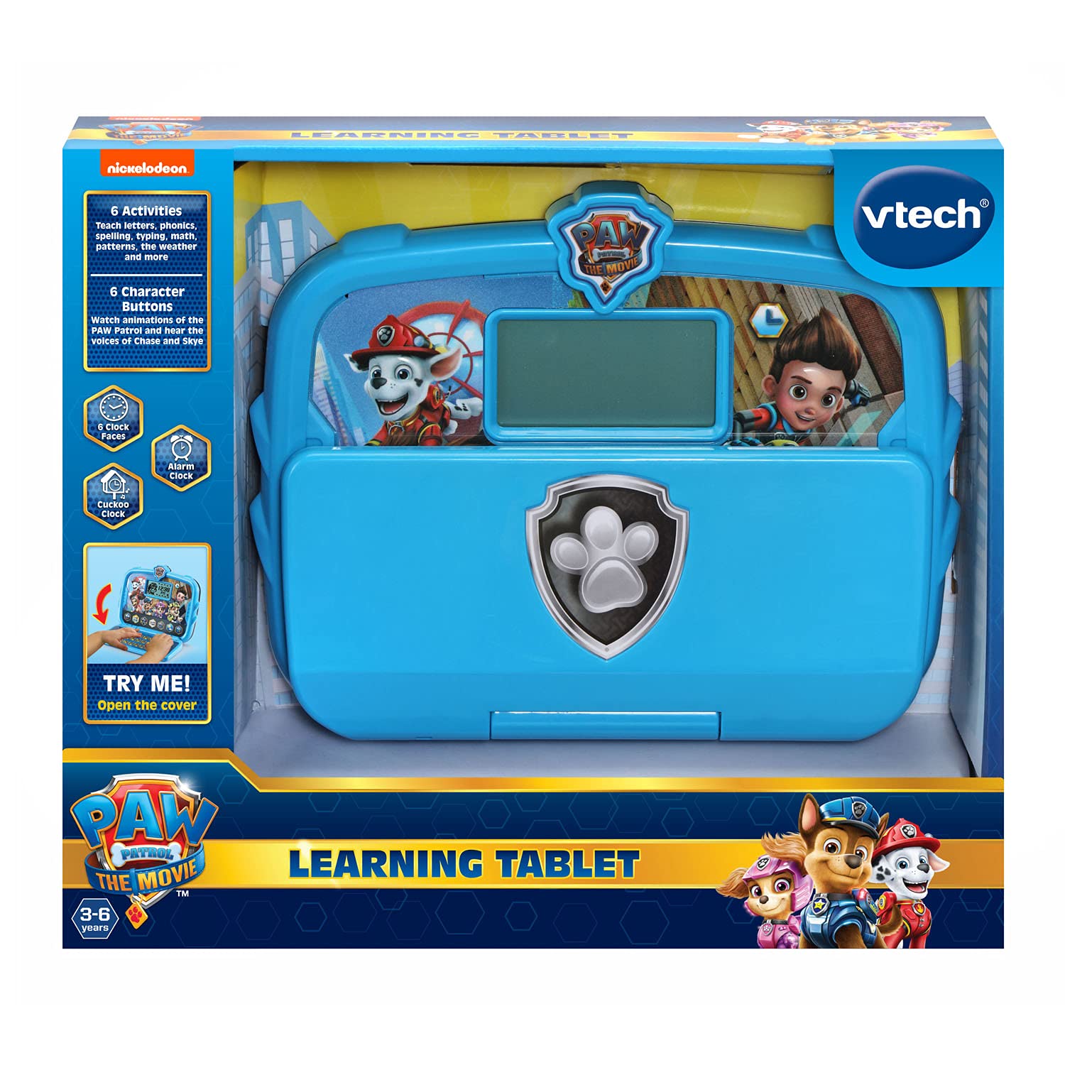 VTech tablet PAW Patrol en manos de un niño jugando, mejora coordinación y aprendizaje