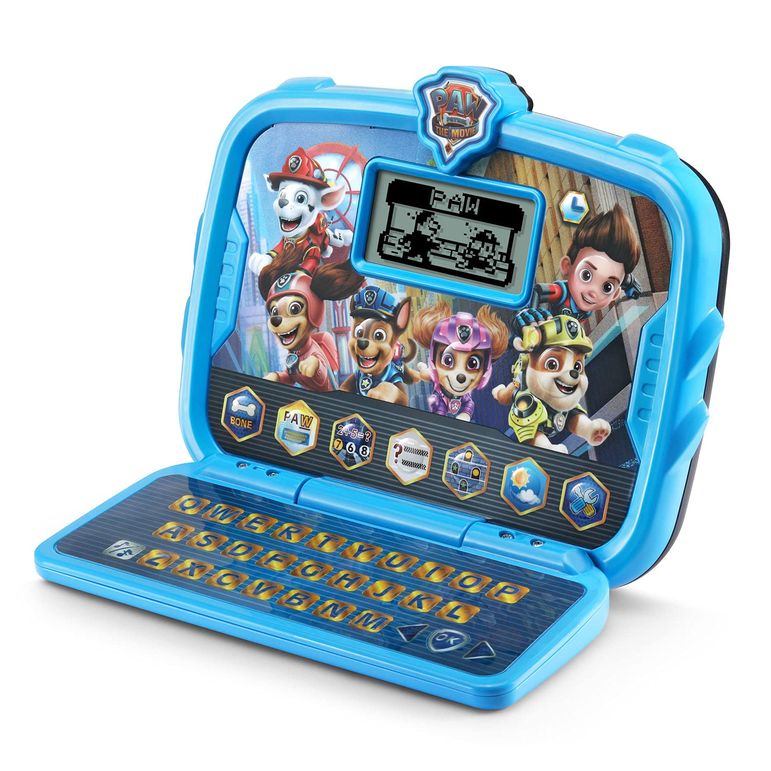 VTech tablet PAW Patrol pantalla animada mostrando actividades, refuerzo visual claro