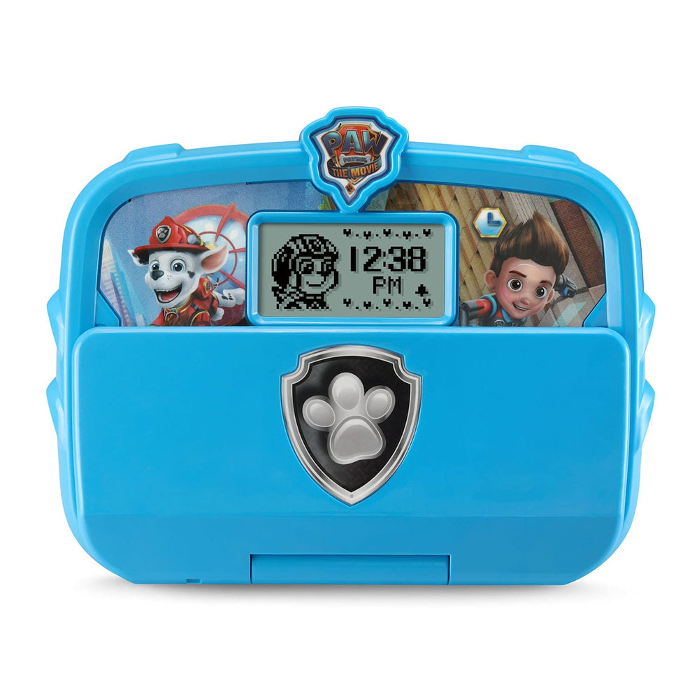 VTech tablet PAW Patrol detalle del borde y textura resistente, diseño seguro para niños