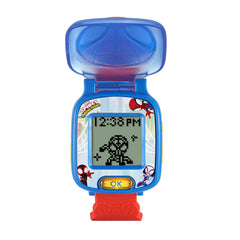 VTech Spidey múltiples carátulas digitales visibles que ayudan a aprender la hora