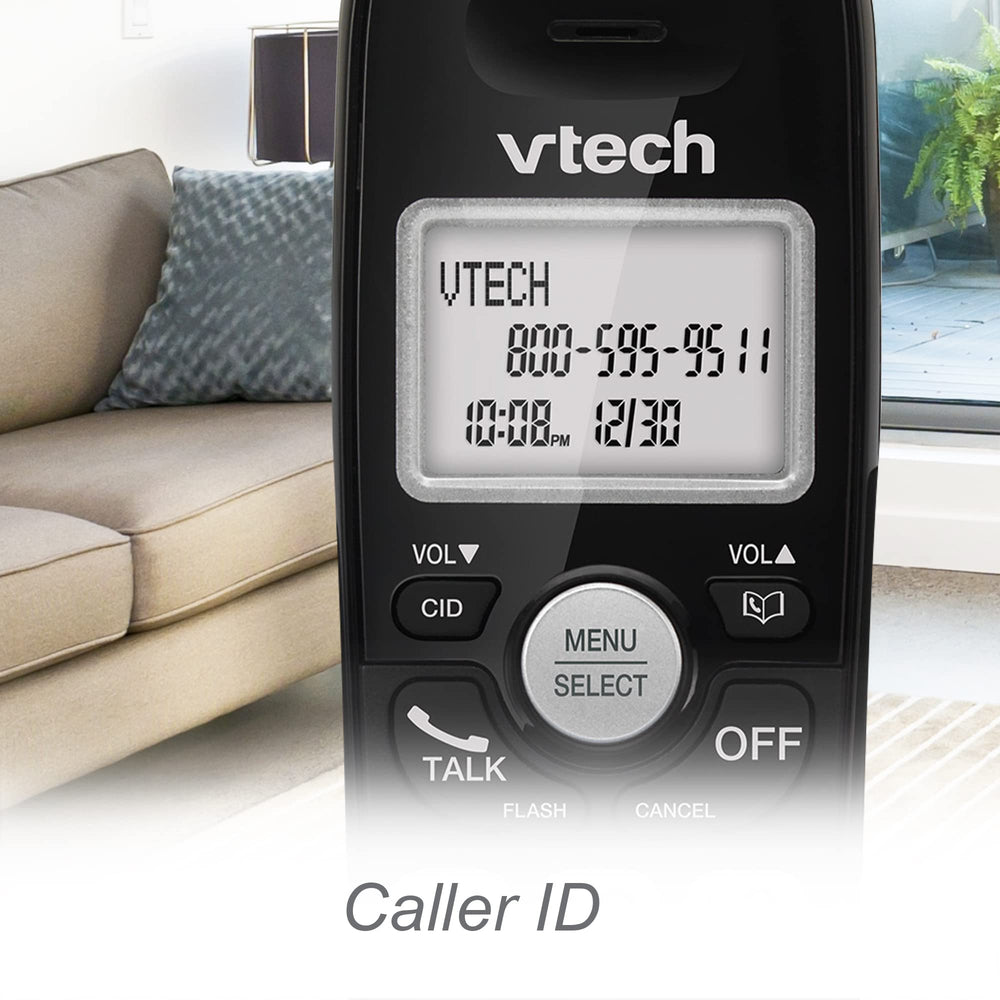 VTech teléfono emparejado con auriculares Bluetooth para llamadas cómodas y manos libres