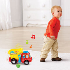 VTech juguete en uso por bebé fomentando motricidad y curiosidad