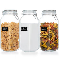 Vtopmart 78oz front packaging showing three jars and lids for easy organization