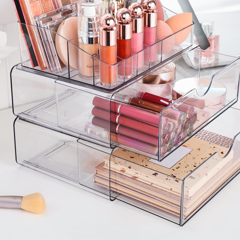 Vtopmart bandeja superior con divisores manteniendo brochas organizadas