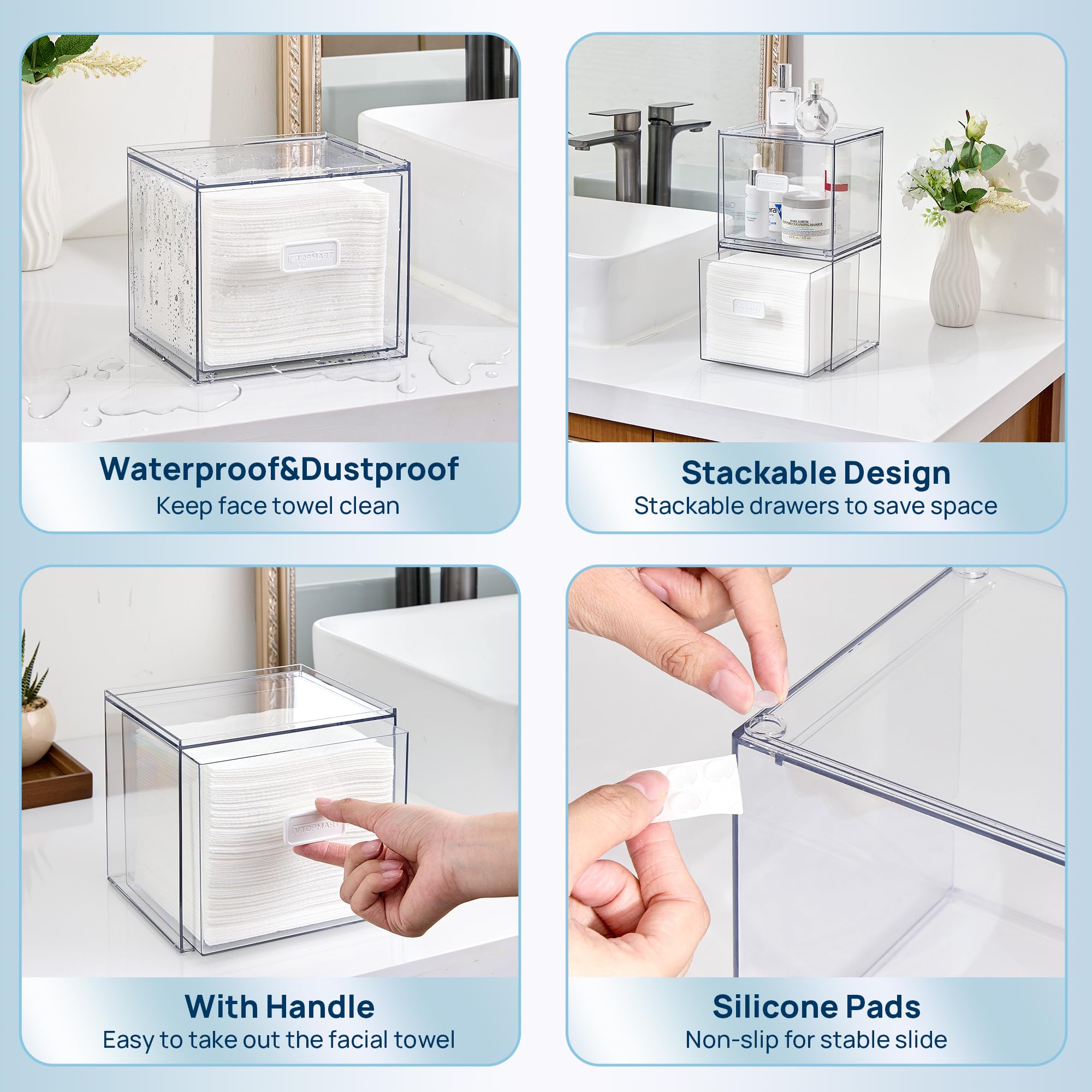 Vtopmart base con almohadillas de silicona evita deslizamientos